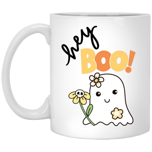 HEY BOO 11oz White Mug